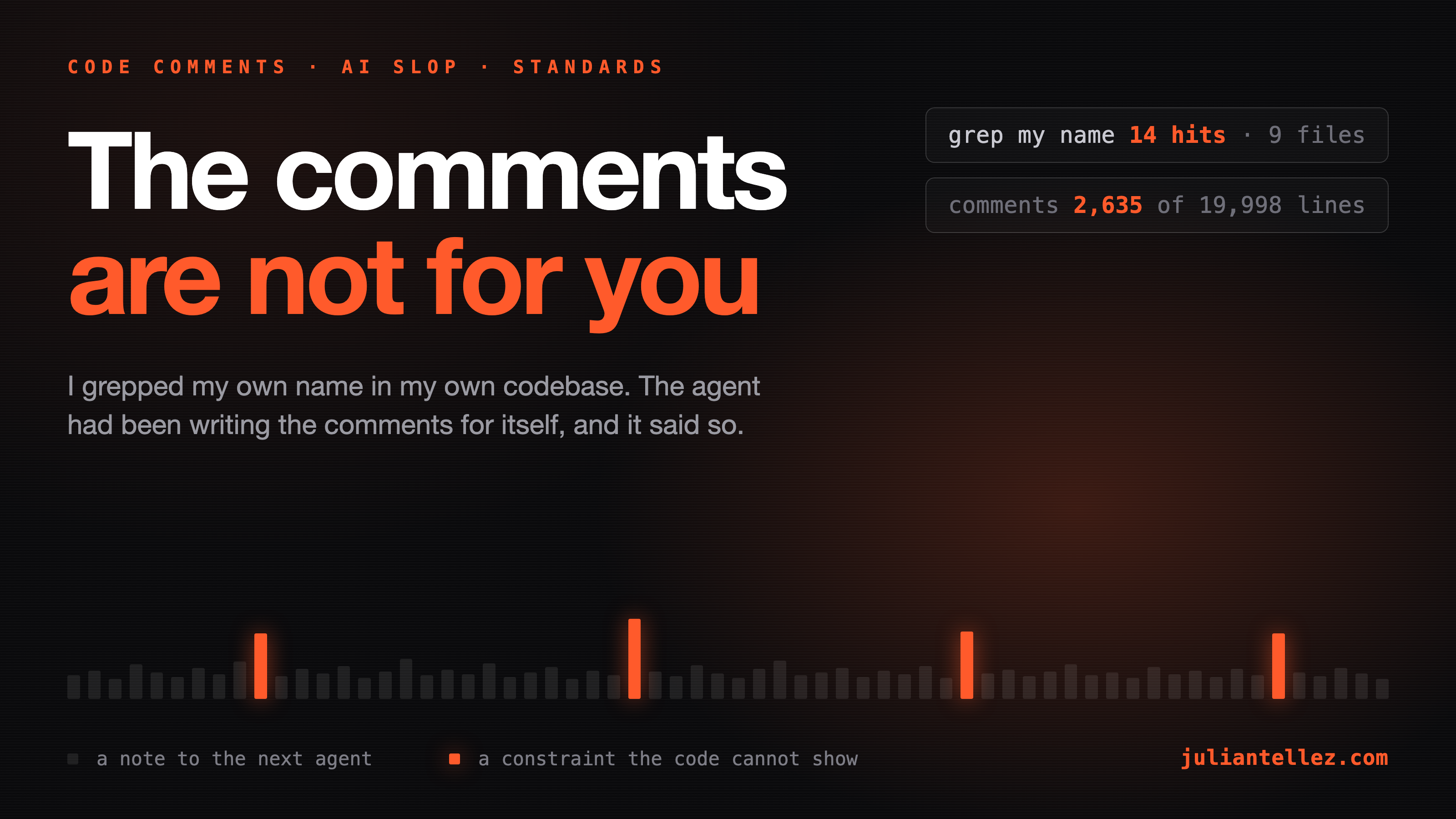 The comments are not for you